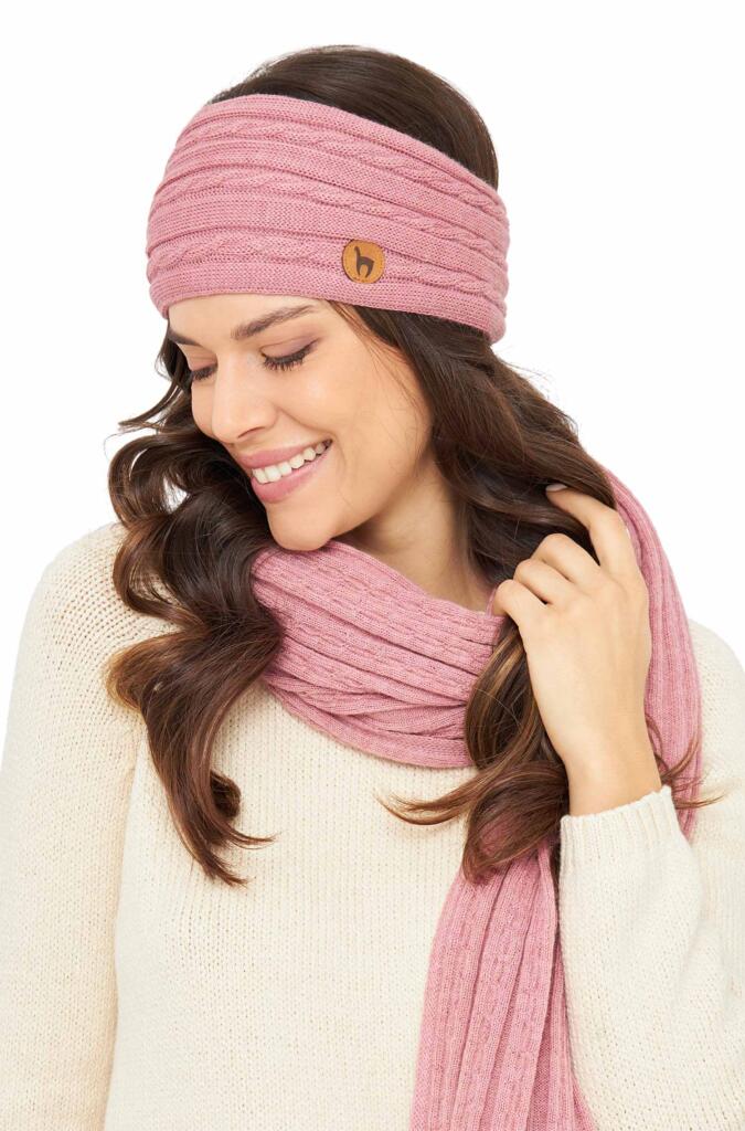 Damen Stirnband Aus Jersey – Gepolstert, Matt, Baby-Rosa, 4 Cm Breit, Für Sport & Alltag